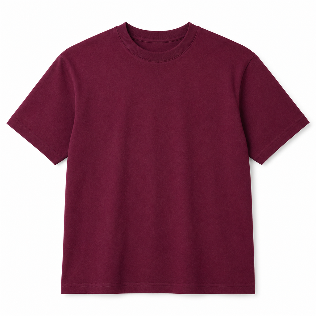FOLDE Essential Tee — Maroon