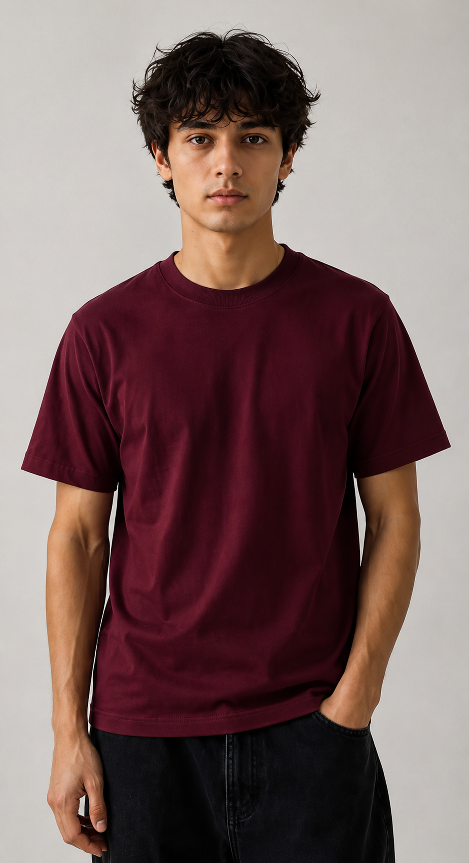 FOLDE Essential Tee — Maroon