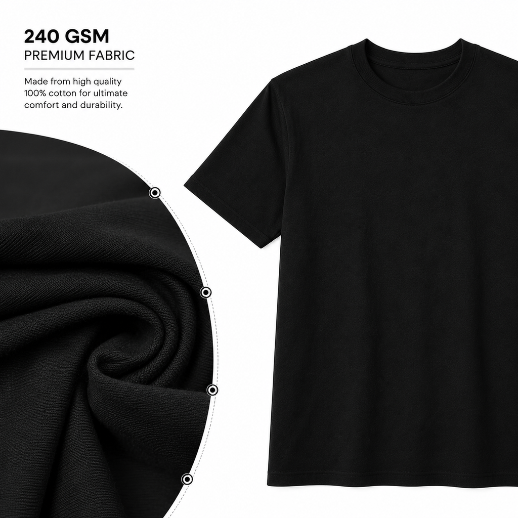 FOLDE Essential Tee — Black