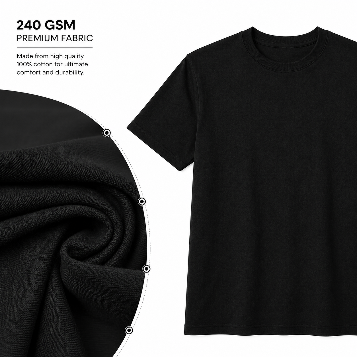 FOLDE Essential Tee — Black